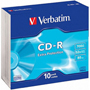 VERBATIM CD-R DATALIFE 700MB SLIM CASE 10-PACK 43415